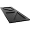 Ekena Millwork True Fit PVC Two Equal Panel Farmhouse Fixed Mount Shutters w/ Z-Bar, Black , 12W x 60H, PR TFP102FH12X060BL - alternate 15